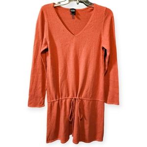 Eileen Fisher Silk Cashmere Blend Tunic V neck Sweater